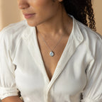 Eliza Oval Locket Necklace Silver 18K Gold Plated