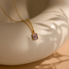 North Star Alexandrite Necklace  Silver 18K Gold Plated