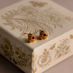 Rope Knot Studs Silver 18K Gold Plated
