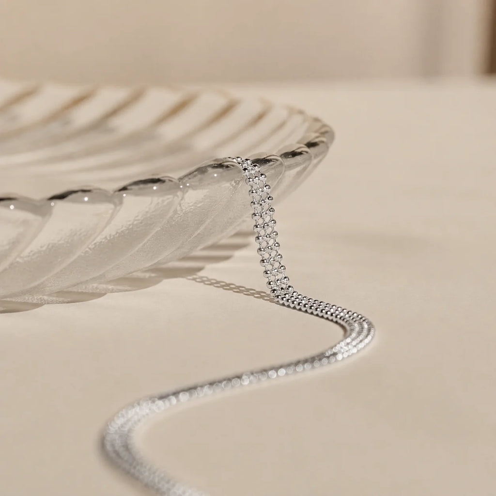 Tri-Stacked Beaded Necklace