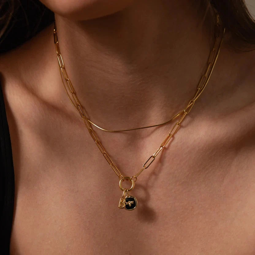 Honeybee Onyx Charm