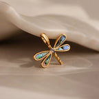 Marquise Diamond Dragonfly Charm Silver 18K Gold Plated