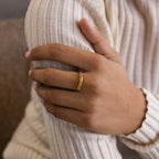 Dainty Beads Code Ring Silver 18K Gold Plated