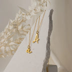 Nella Letter Necklace Silver 18K Gold Plated