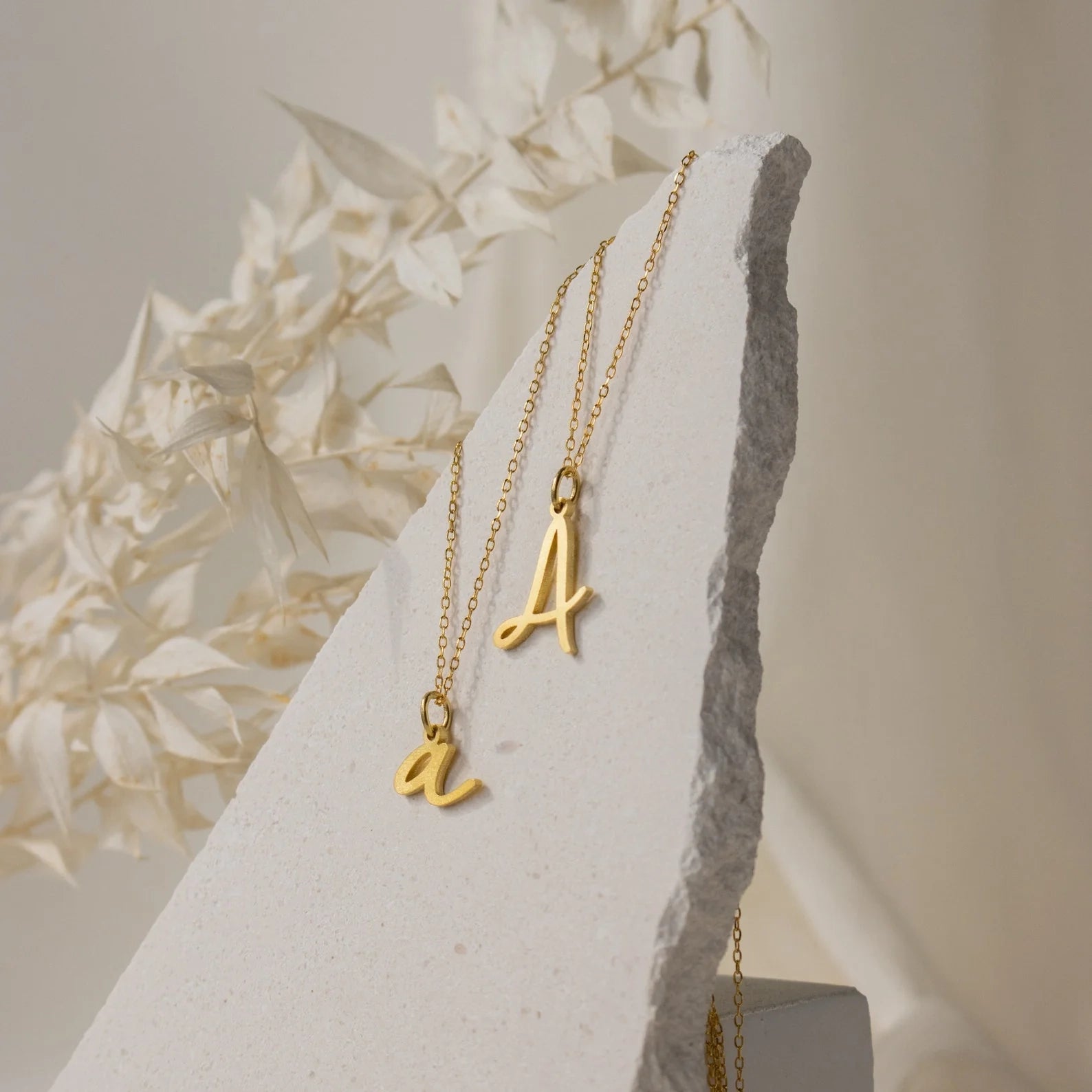 Nella Letter Necklace Silver 18K Gold Plated