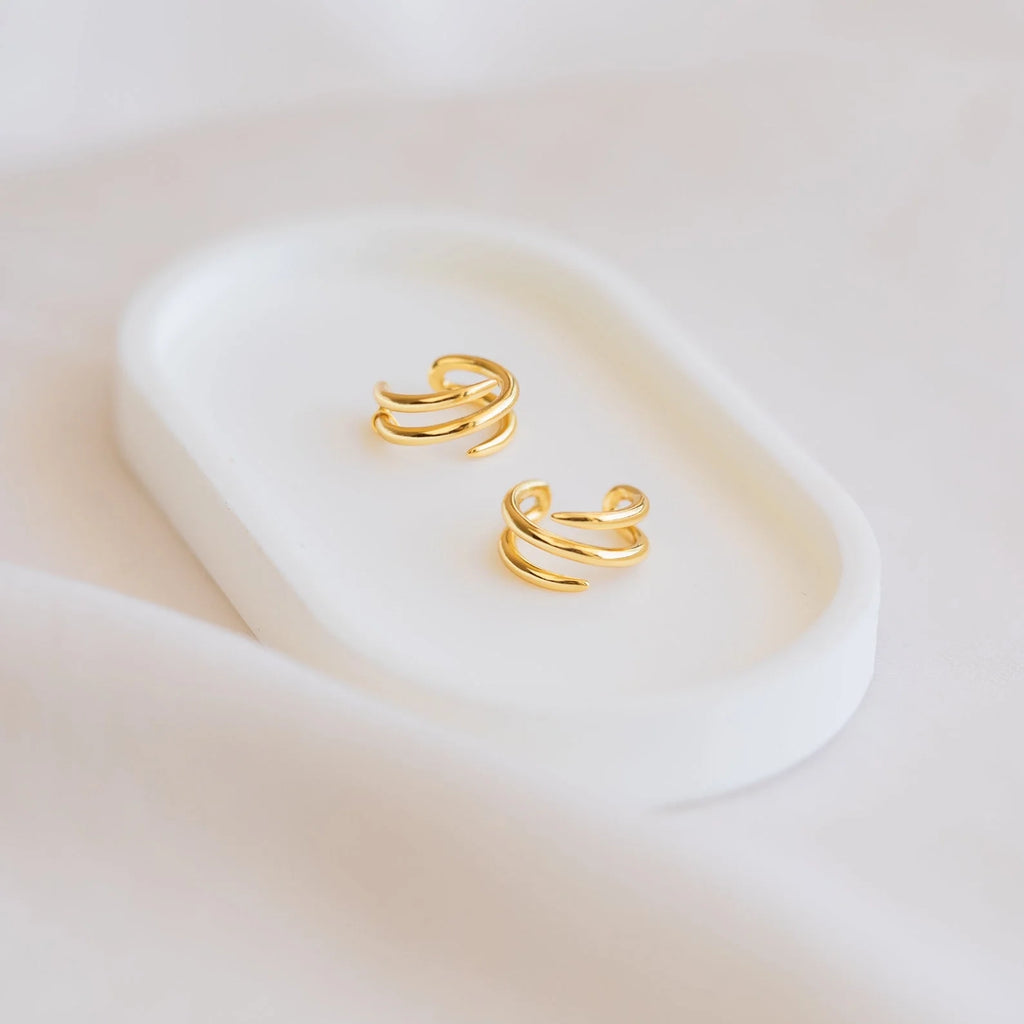 Claw Ear Cuffs Silver 18K Gold Plated