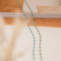 Beaded Station Necklaces Silver 18K Gold Plated