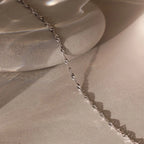 Singapore Twist Necklace Silver 18K Gold Plated