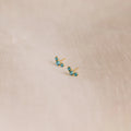 Blue Zircon Studs Silver 18K Gold Plated