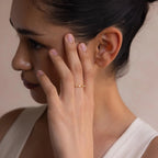Mixed Opal & Diamond Ring Silver 18K Gold Plated