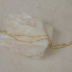 Duo Bead Chain Bracelet Silver 18K Gold Plated