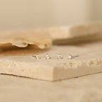 Elena Diamond Studs Silver 18K Gold Plated