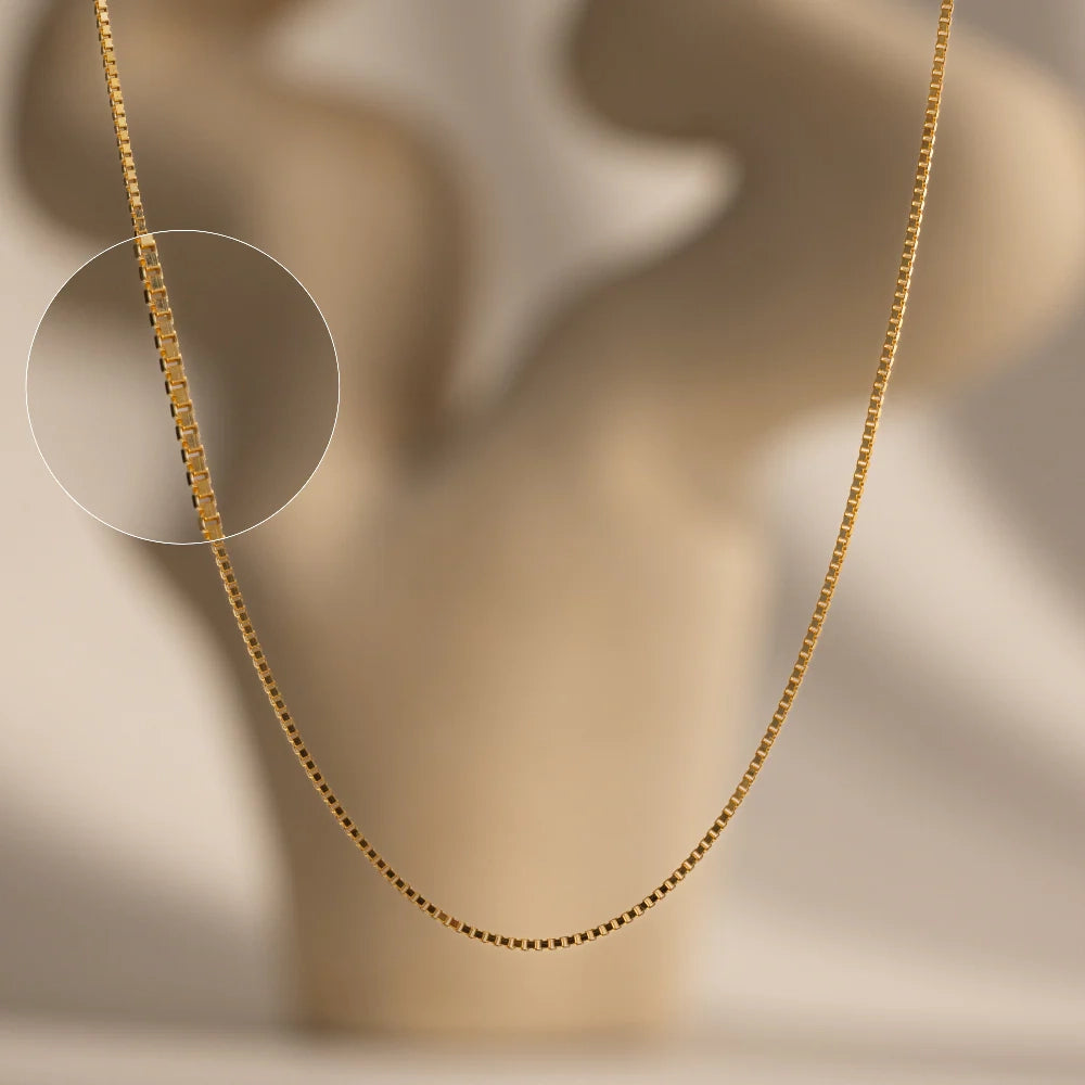 Essential Necklace Chains Silver 18K Gold Plated