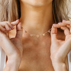 Custom Letter Necklace Silver 18K Gold Plated