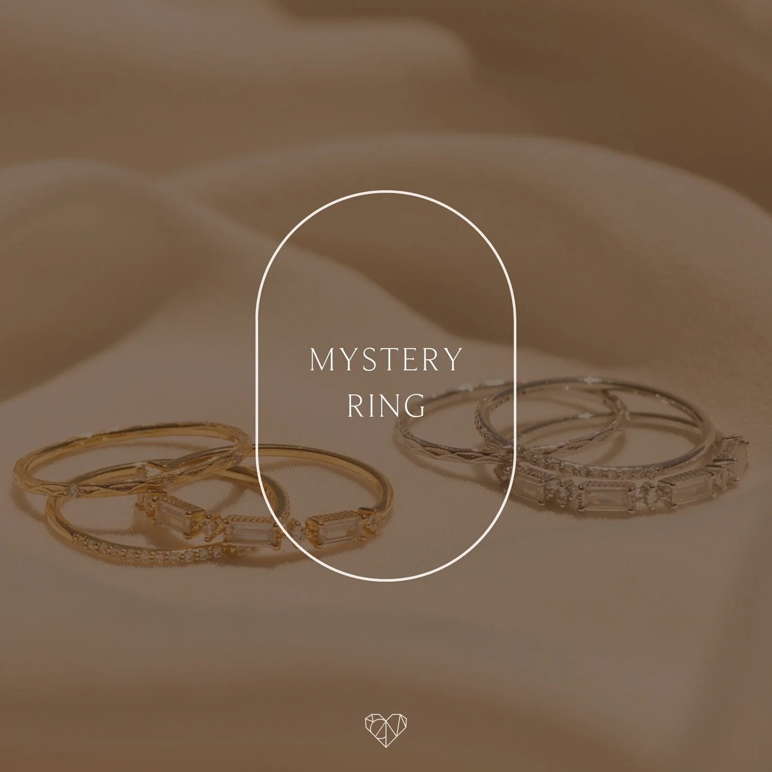 Mystery Ring Silver 18K Gold Plated