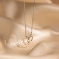 Beaded Pearl  Charm  Necklace Silver 18K Gold Plated