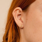 Dainty Opal Stud Earrings Set Silver 18K Gold Plated
