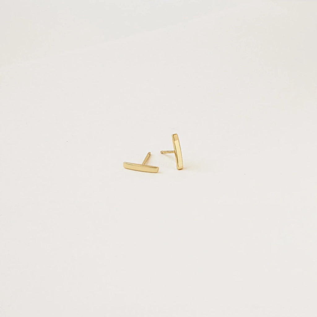 Dainty Bar Studs Silver 18K Gold Plated