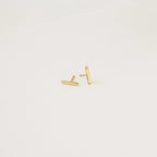 Dainty Bar Studs Silver 18K Gold Plated