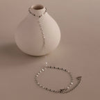 Sparkle Hand Chain Bracelet Silver 18K Gold Plated