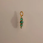Emerald Ombre Lace Charm Silver 18K Gold Plated