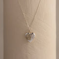Fingerprint Heart Locket Necklace Silver 18K Gold Plated