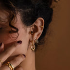 Twisted Snake Studs Silver 18K Gold Plated