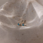 Ariel Turquoise Studs Silver 18K Gold Plated