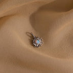 Opal Sun Charm Silver 18K Gold Plated