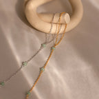 Jade Hand Chain Bracelet Silver 18K Gold Plated