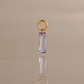 Skinny Baguette Alexandrite Charm Silver 18K Gold Plated