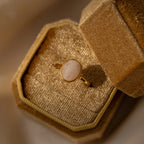 Moonstone Signet Ring Silver 18K Gold Plated