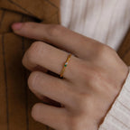 Mini Toi et Moi Birthstone Ring Silver 18K Gold Plated