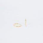 Thin Hoop Earrings Silver 18K Gold Plated