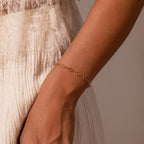 Clover Station Bracelet Silver 18K Gold Plated