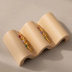 Marquise Birthstone Signet Ring Silver 18K Gold Plated