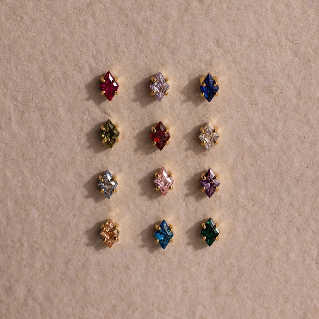 Twilight Rhombus Alexandrite Studs
