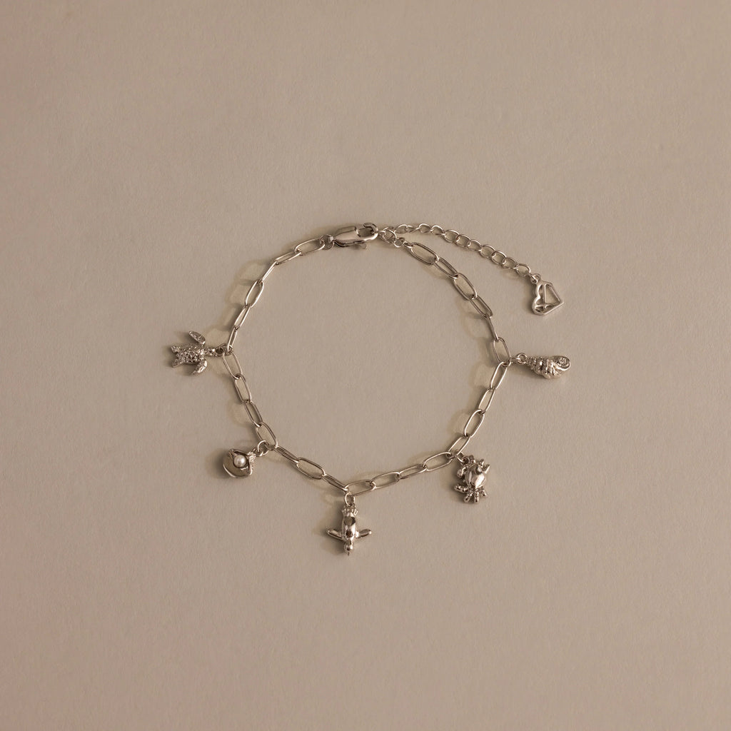 Seaside Charm Bracelet Silver 18K Gold Plated