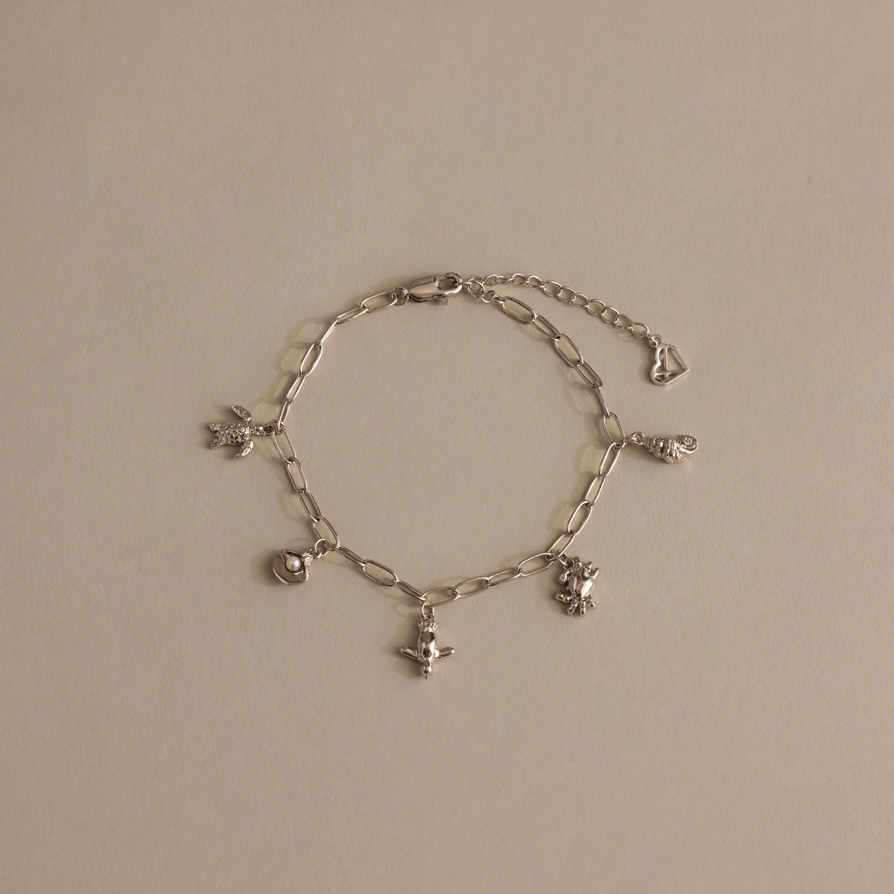 Seaside Charm Bracelet Silver 18K Gold Plated