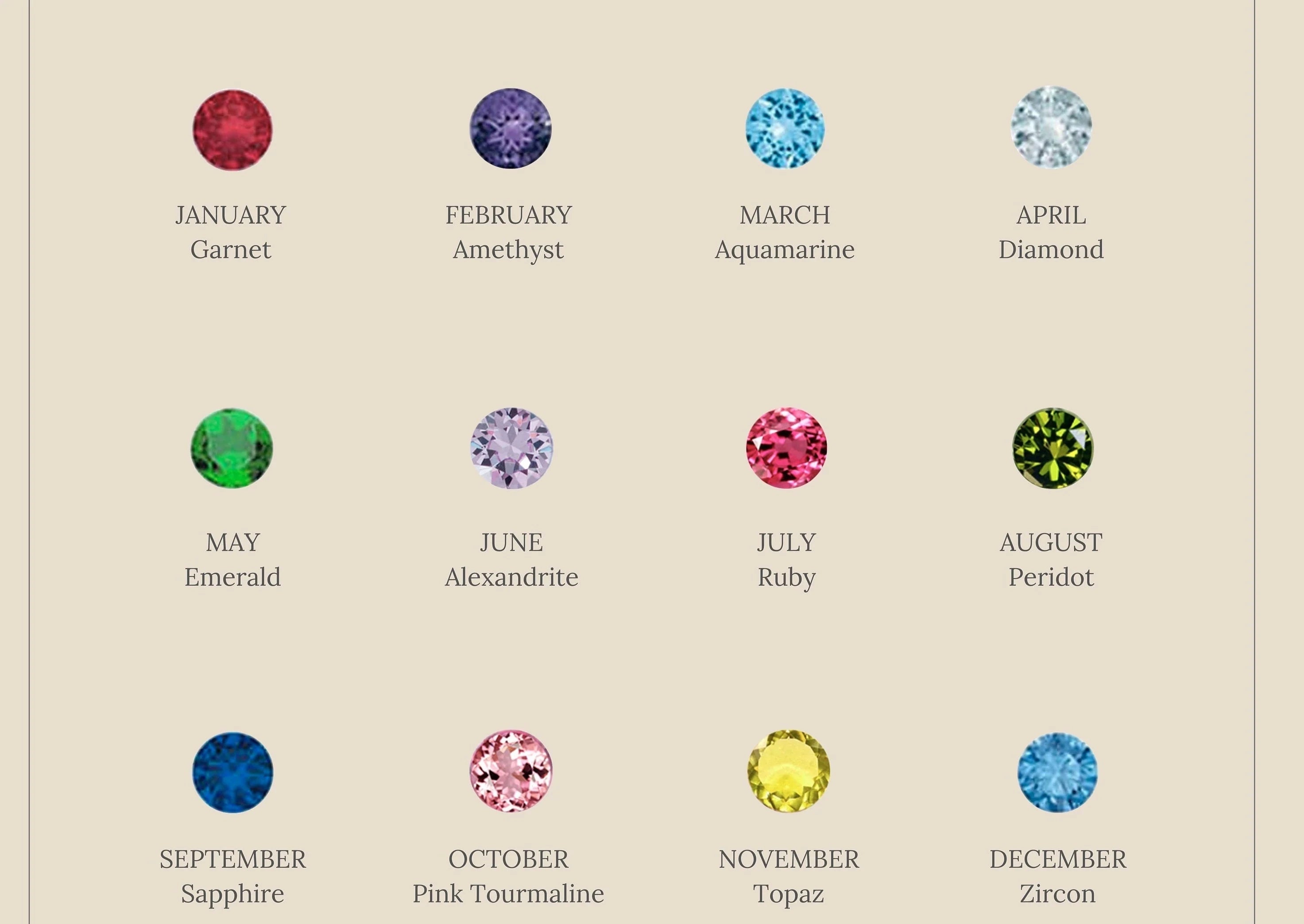 Birthstone Chain Stud Earrings