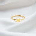 Alex Dainty Letter Ring Silver 18K Gold Plated