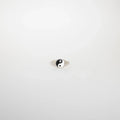 Yin Yang Signet Ring Silver 18K Gold Plated