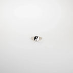 Yin Yang Signet Ring Silver 18K Gold Plated