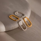 Nina Link Earrings Silver 18K Gold Plated