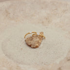 Baguette Diamond Ring Silver 18K Gold Plated