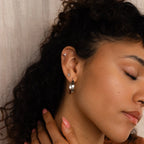 Thick Hoops Earrings Silver 18K Gold Plated