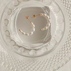 Freshwater Pearl Hoops Silver 18K Gold Plated