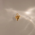 Dainty Shark Tooth Charm Silver 18K Gold Plated