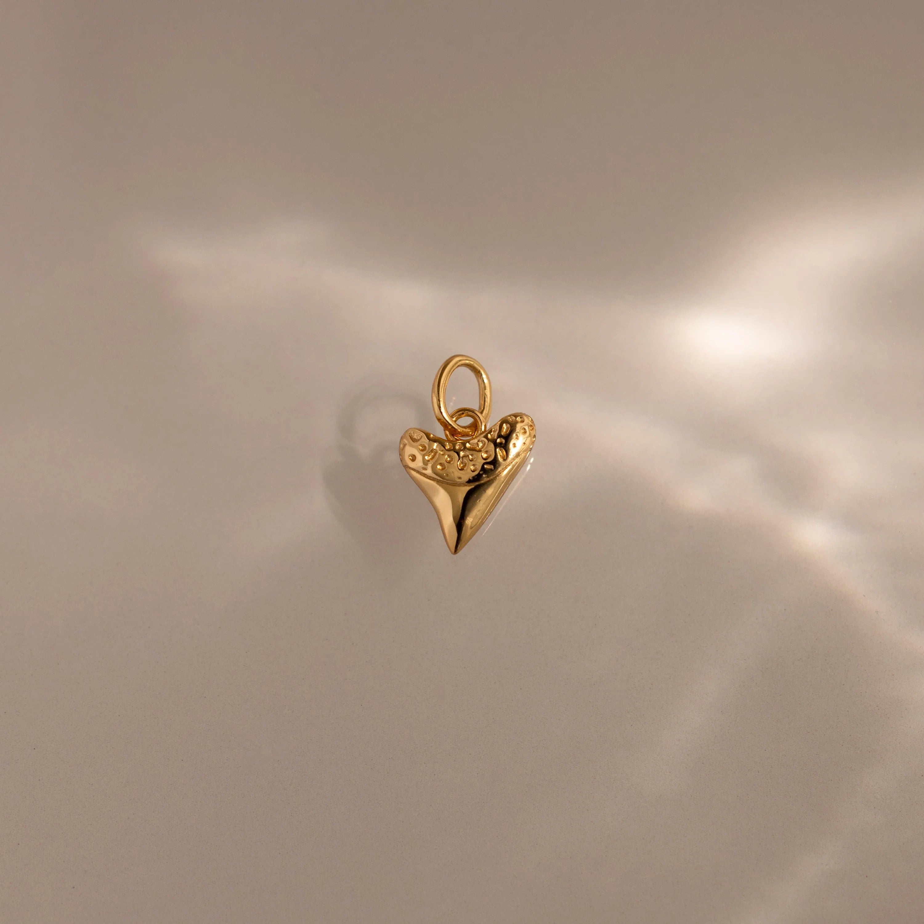 Dainty Shark Tooth Charm Silver 18K Gold Plated
