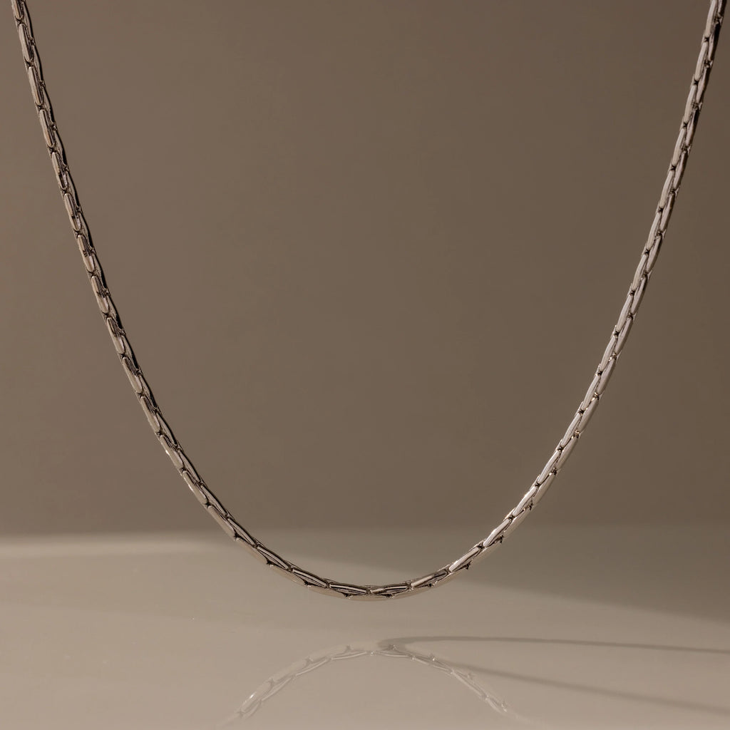 Bold Link Chain Necklace Silver 18K Gold Plated